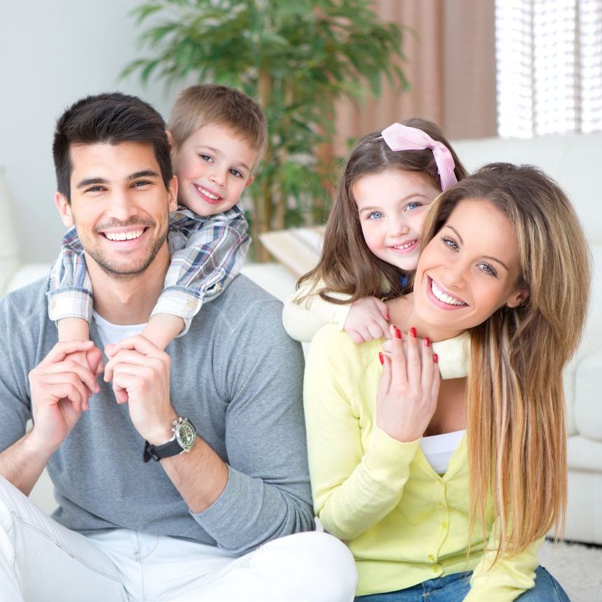 Smiling family