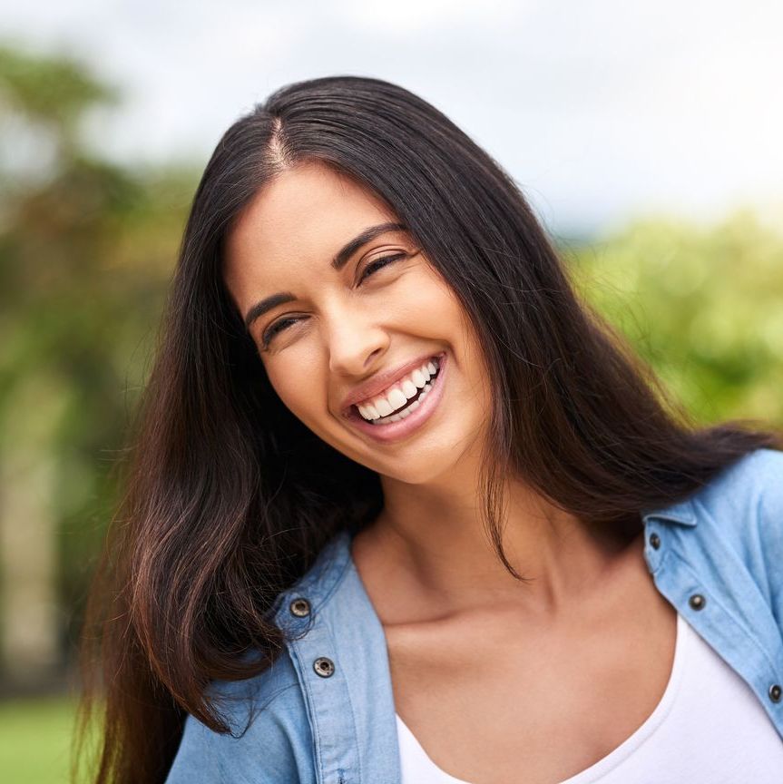 Woman smiling